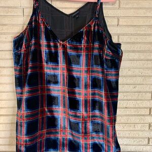 Torrid Velvet Plaid Tartan Tank